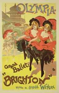Reproductie van een poster die het ballet 
